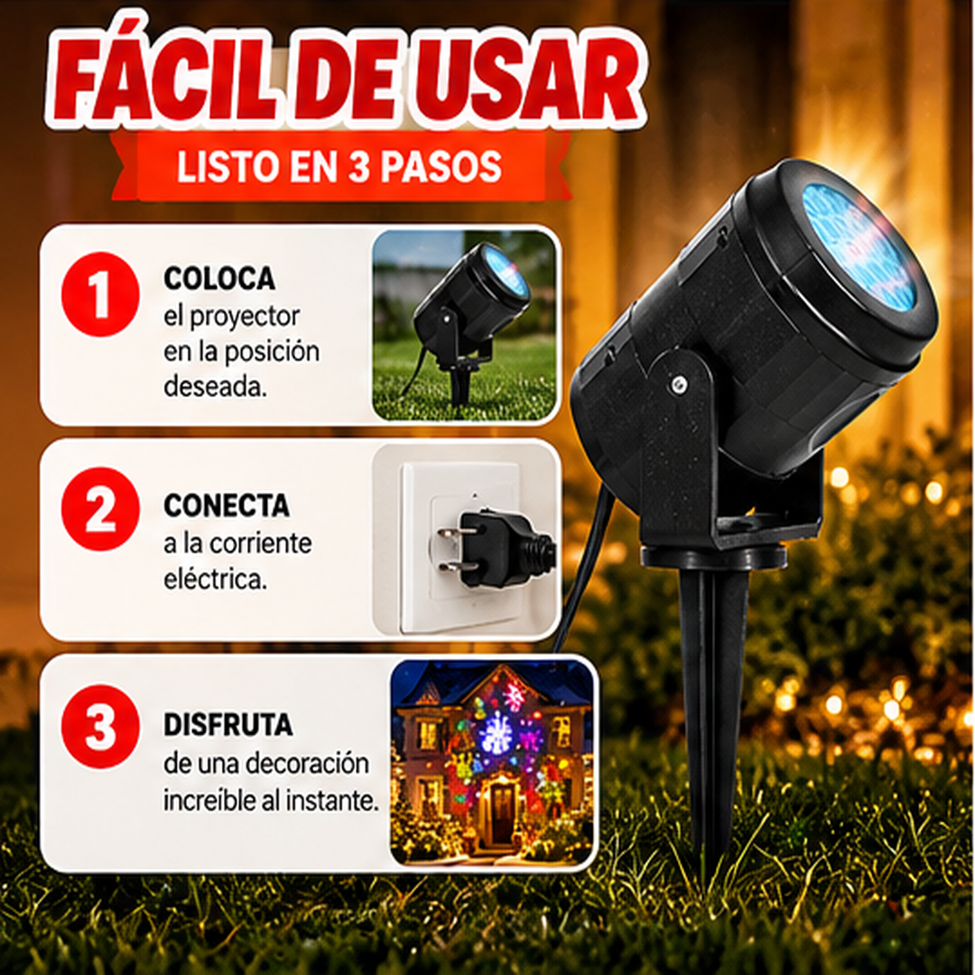 Proyector LED Navideño Mágico Multicolor