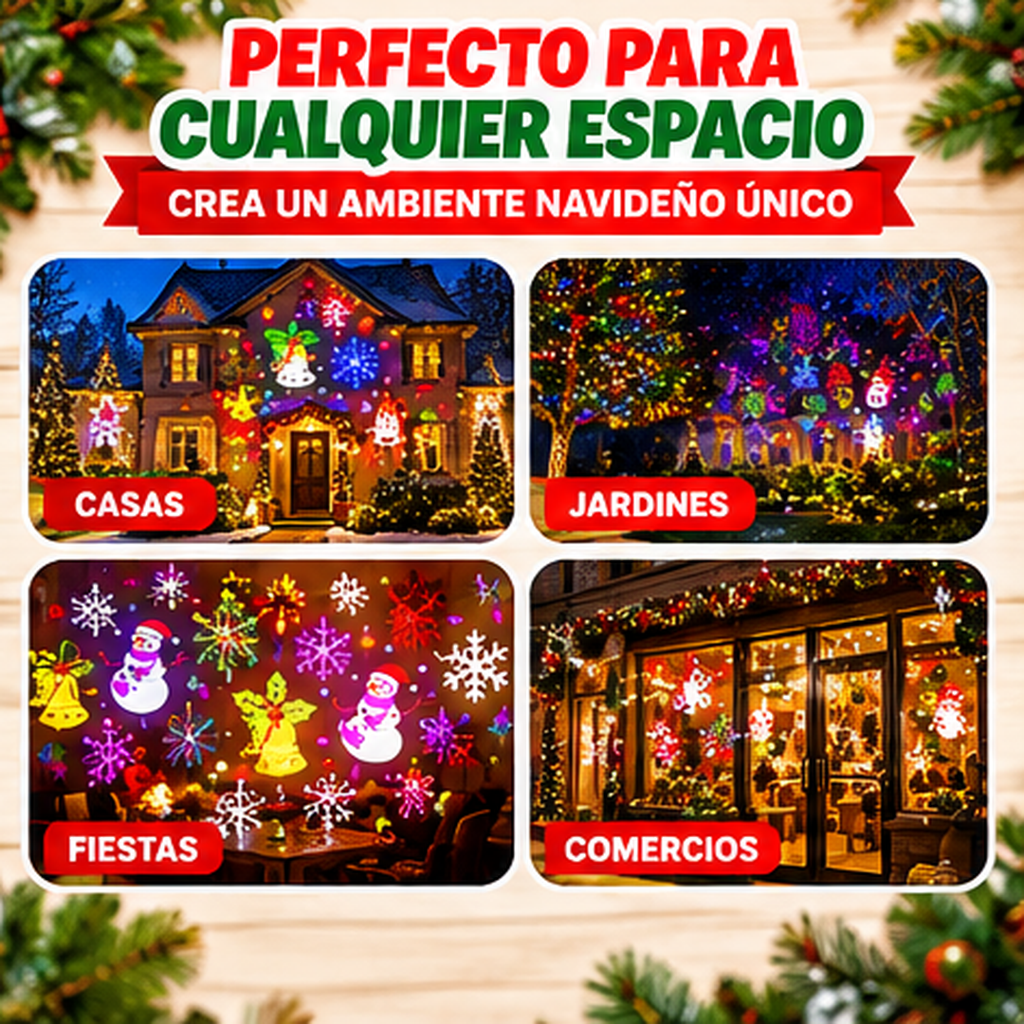 Proyector LED Navideño Mágico Multicolor