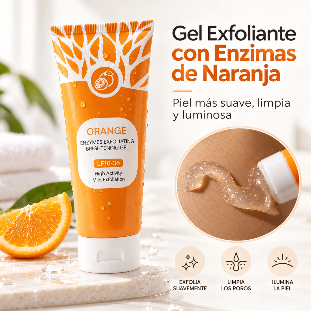 🍊 Gel Exfoliante de Naranja – Piel Más Lisa y Luminosa ✨