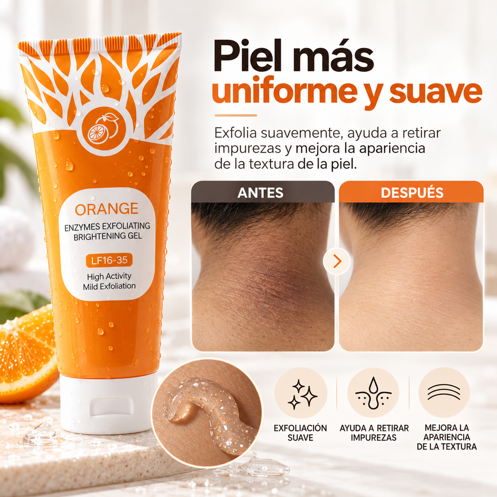 🍊 Gel Exfoliante de Naranja – Piel Más Lisa y Luminosa ✨