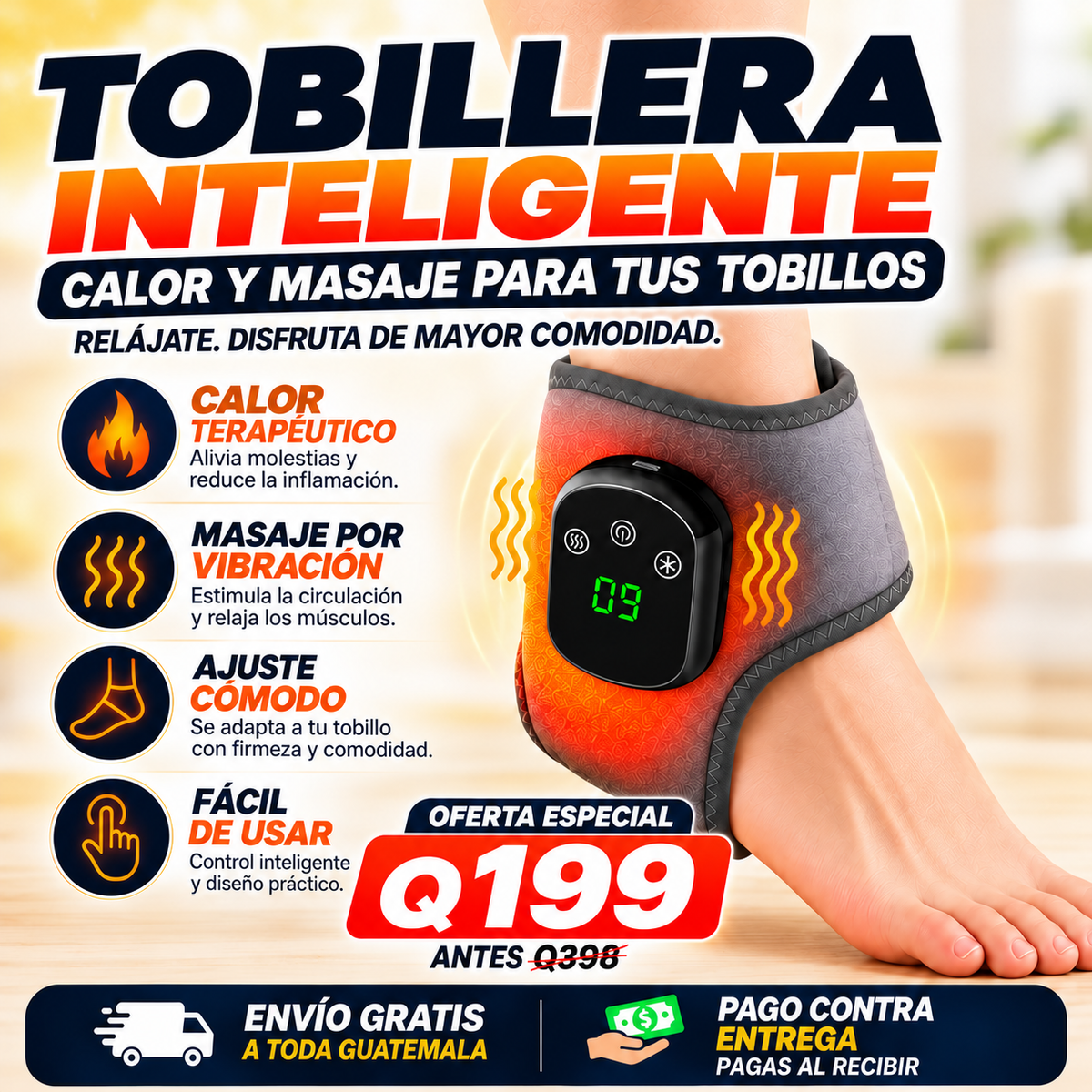 Tobillera Termica Bellavora® | Descansa y Alivia el Dolor Rápidamente + ENVIO GRATIS 🎁